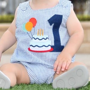 1st birthday Romper Mud Pie